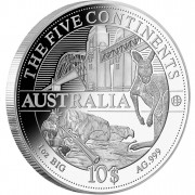 Silver Coin AUSTRALIA 2011 "The Five Continents of the World" Series